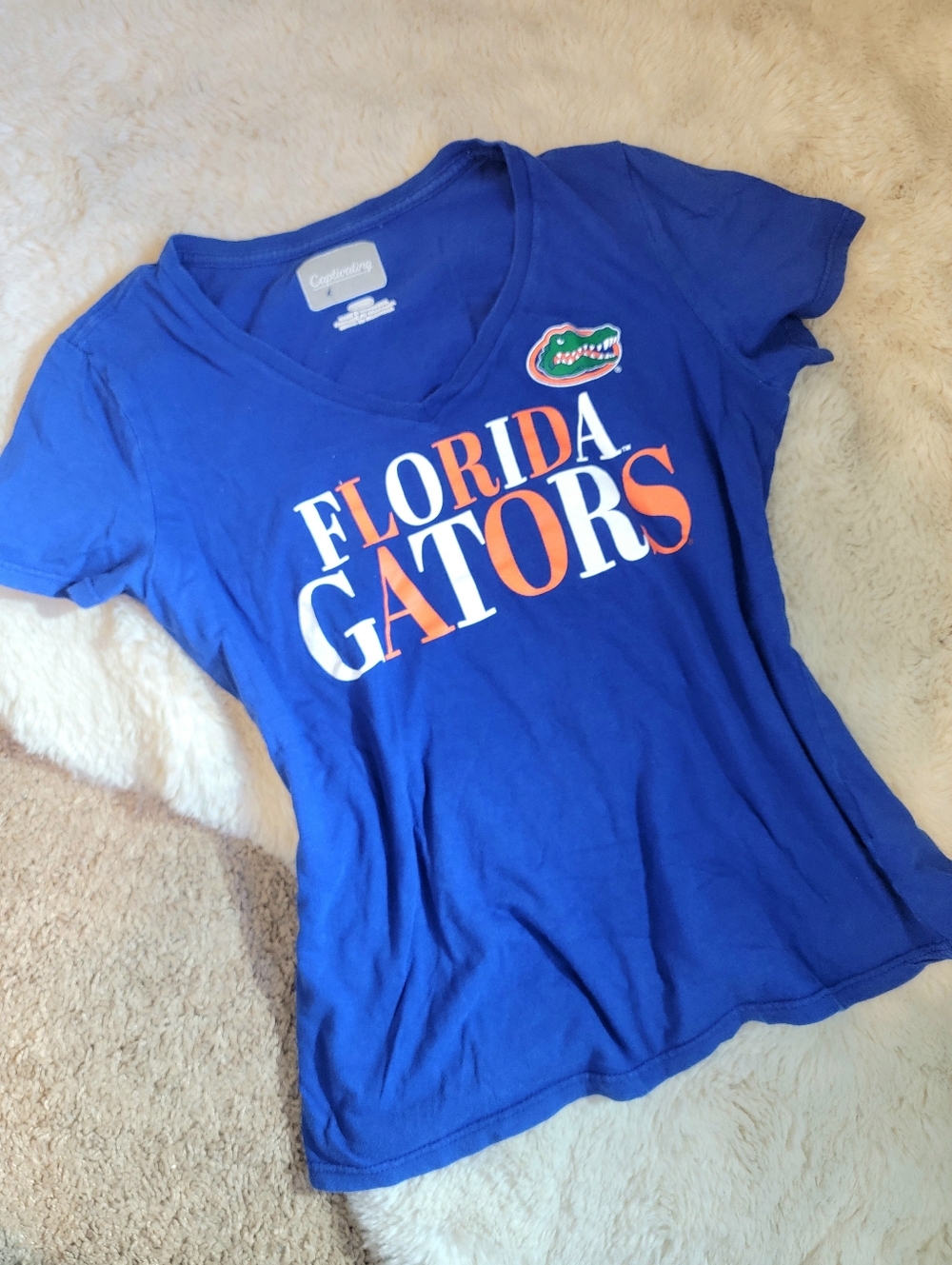 UF - Champion Florida Gators V-Neck Tee - Blue & Orange